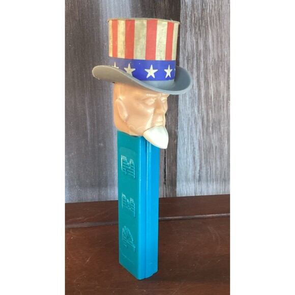 Vintage Uncle Sam Pez Caucasian Face No Hair No Feet Stem Made in Austria 1975 - Picture 1 of 16